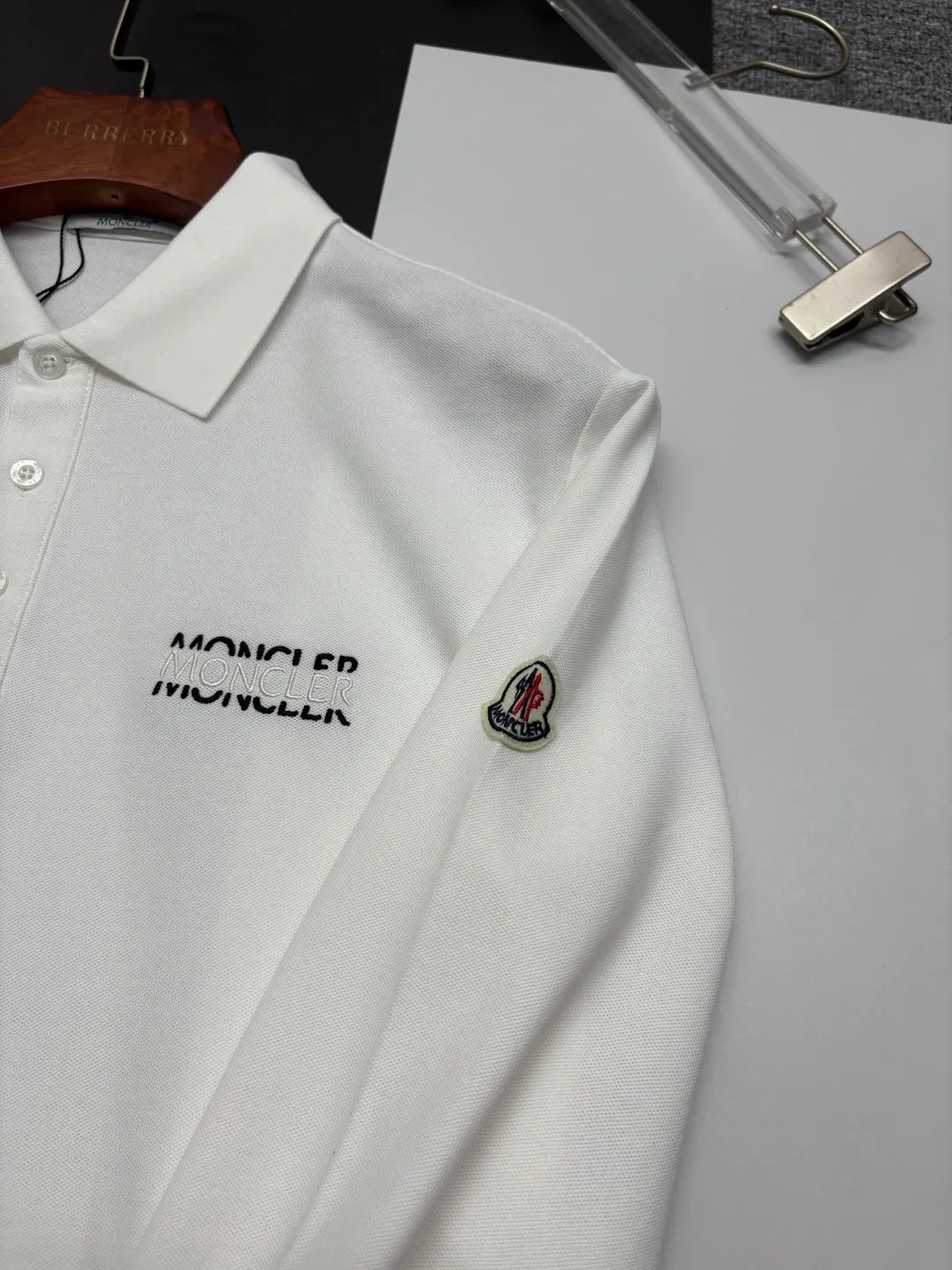 MONCLER New Arrival Polo Same Style 260 ， Factory New Arrival Versatile : Black White Size：M-3XL